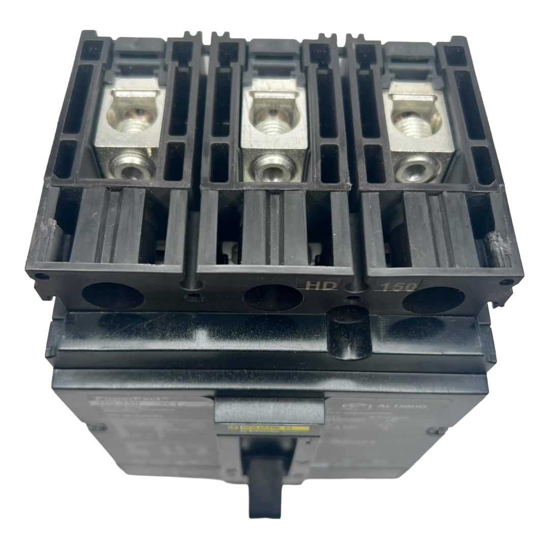 Square D HDL 3 Pole, 125 Amp PowerPact Shunt Trip Circuit Breaker with Aux Switch