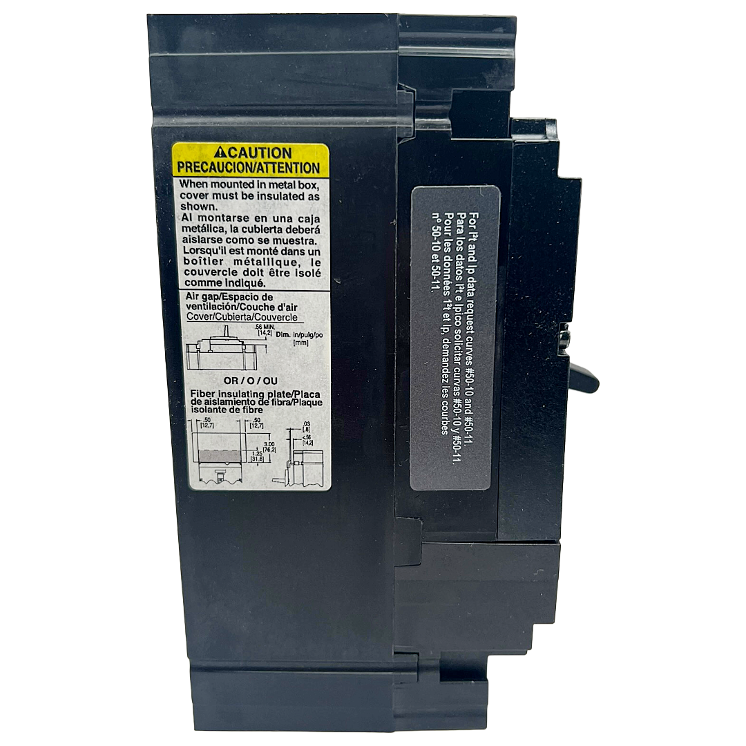 Square D HJL 3 Pole, 125 Amp, 600VAC PowerPact Circuit Breaker