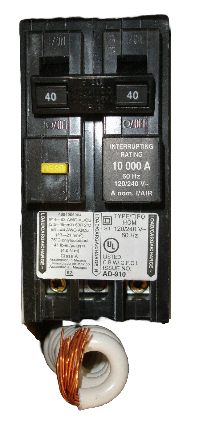 Square D HOM240GFI - 40 Amp GFCI Circuit Breaker