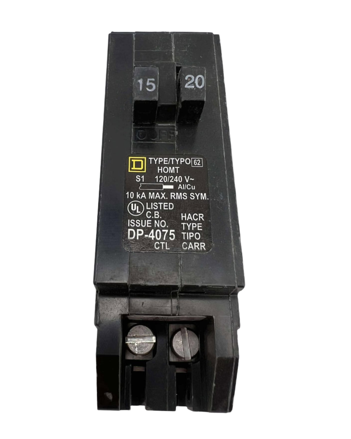 Square D HOMT1520 - 15 & 20 Amp Tandem Circuit Breaker