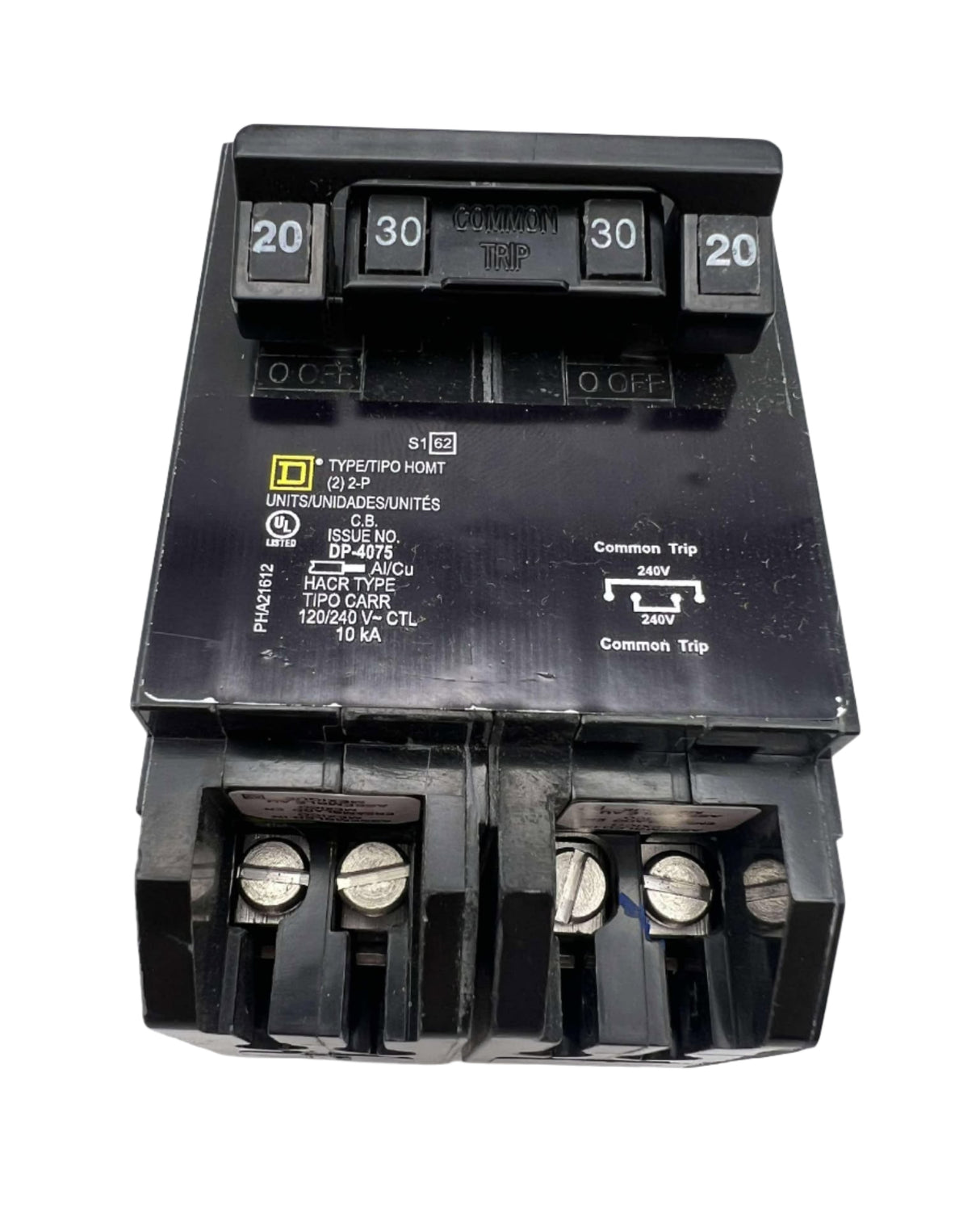 Square D HOMT220230 - 20 & 30 Amp Quad Circuit Breaker