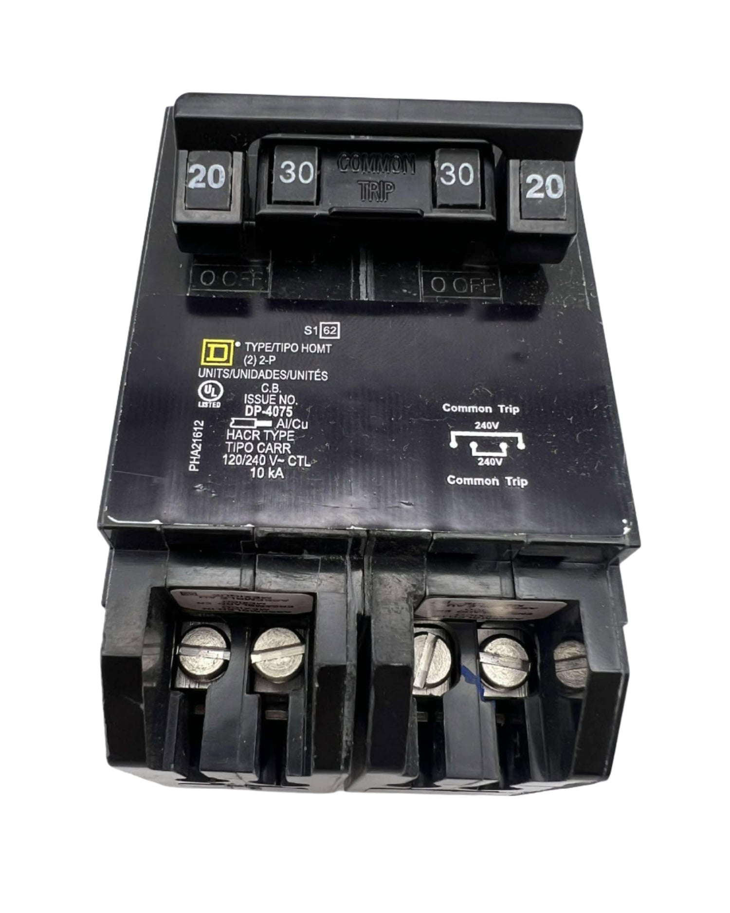Square D HOMT220230 - 20 & 30 Amp Quad Circuit Breaker