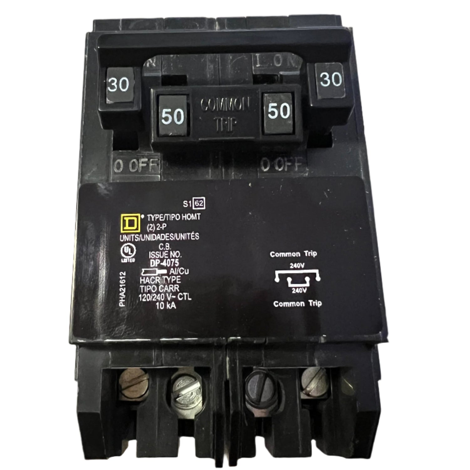 Square D HOMT230250 - 30/50 Amp Quad Circuit Breaker