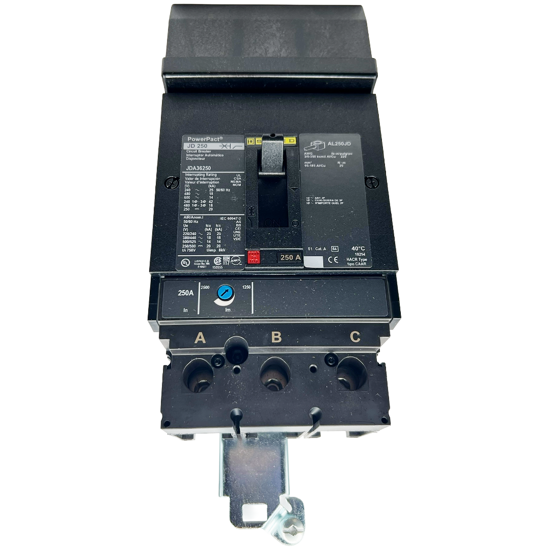 Square D JDA 3 Pole, 250 Amp PowerPact Circuit Breaker
