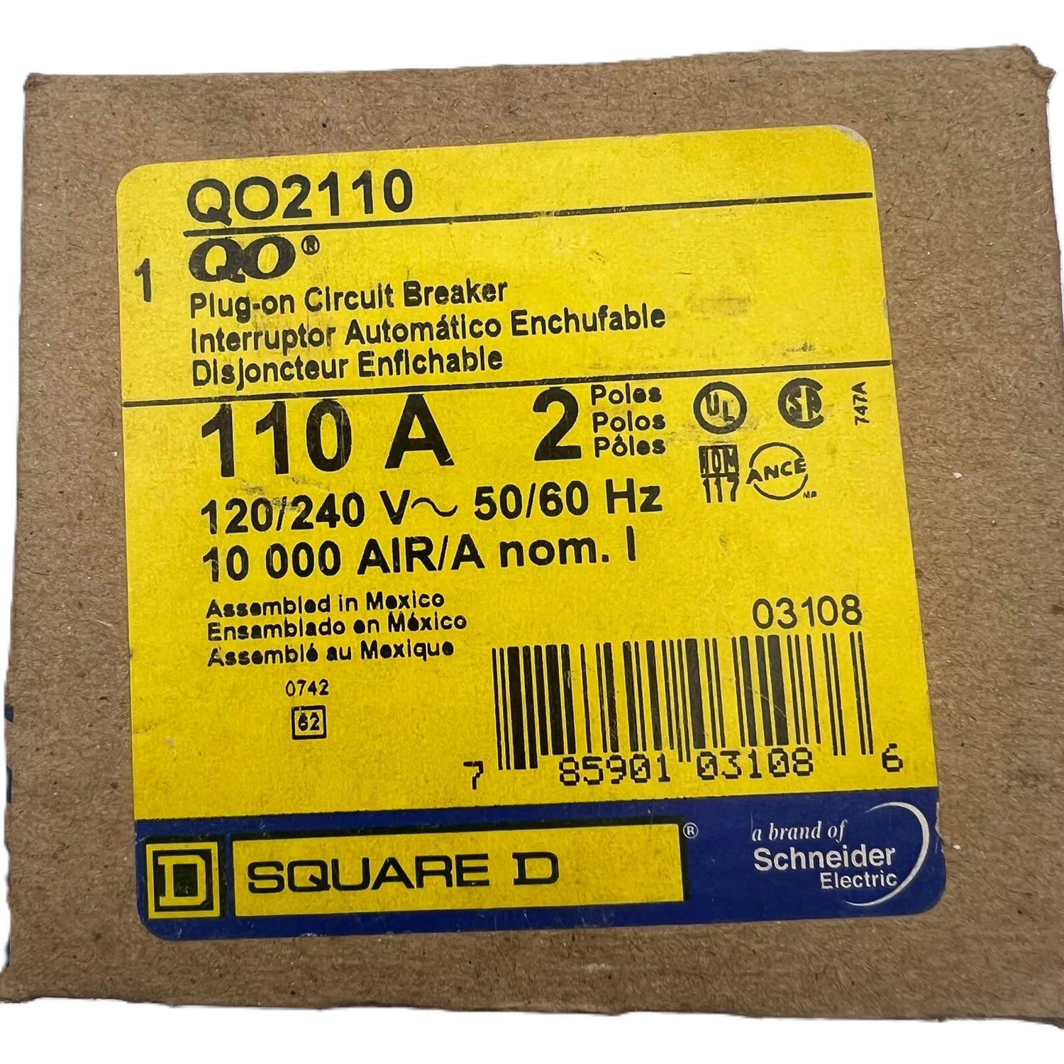 Square D QO 110 Amp Circuit Breaker