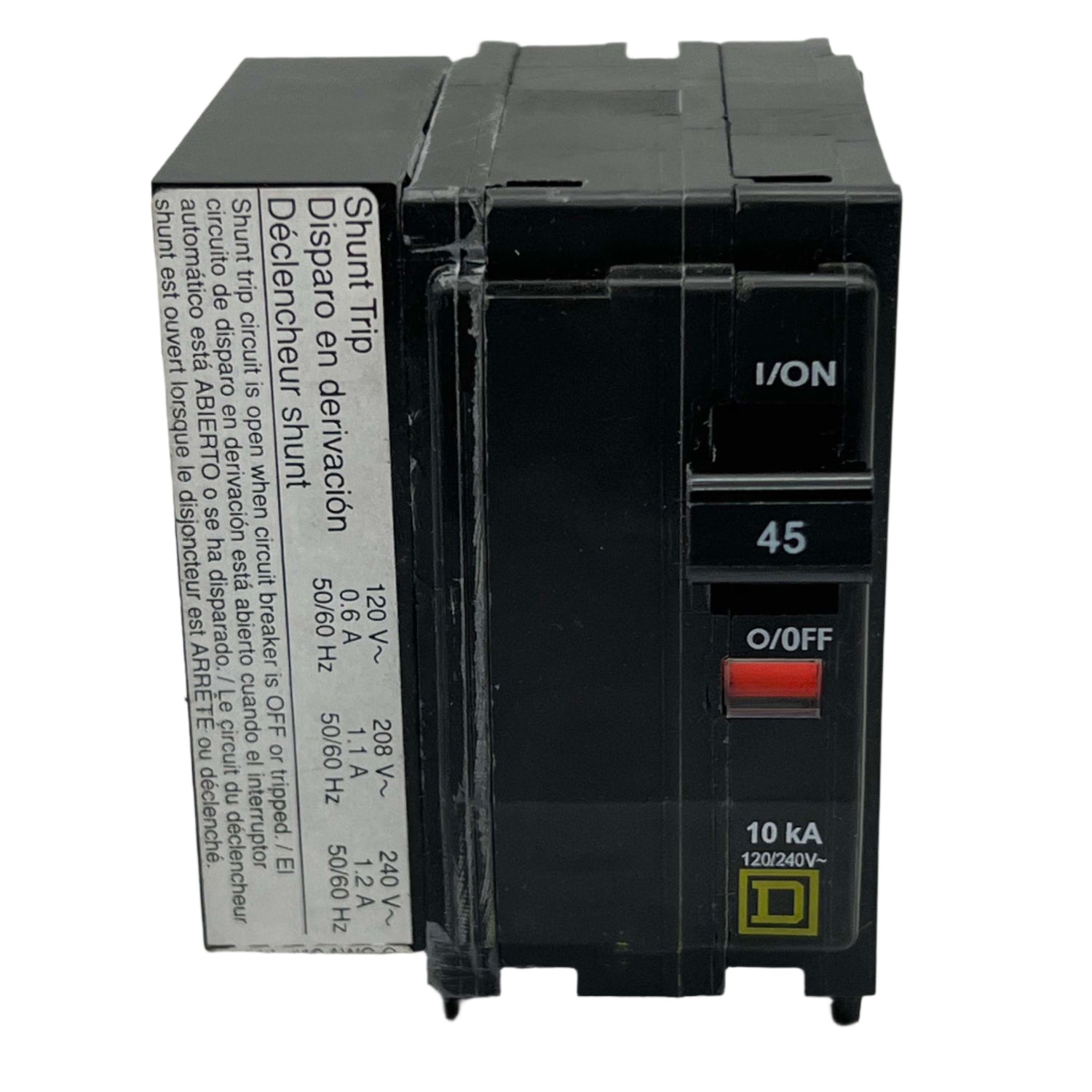 Square D QO 45 Amp, 2 Pole Circuit Breaker With Shunt Trip