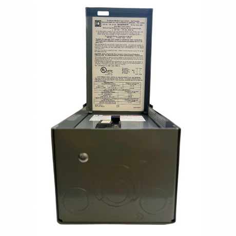 Metallic box with a label on a white background