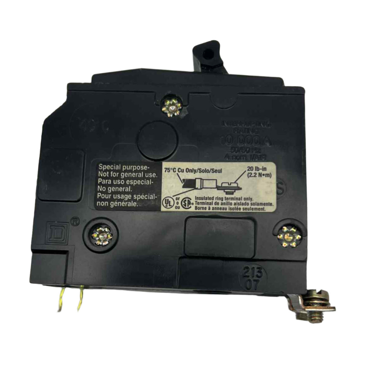 Square D QO 30 Amp, 2 Pole, Bolt-On Circuit Breaker With Ring Tongue