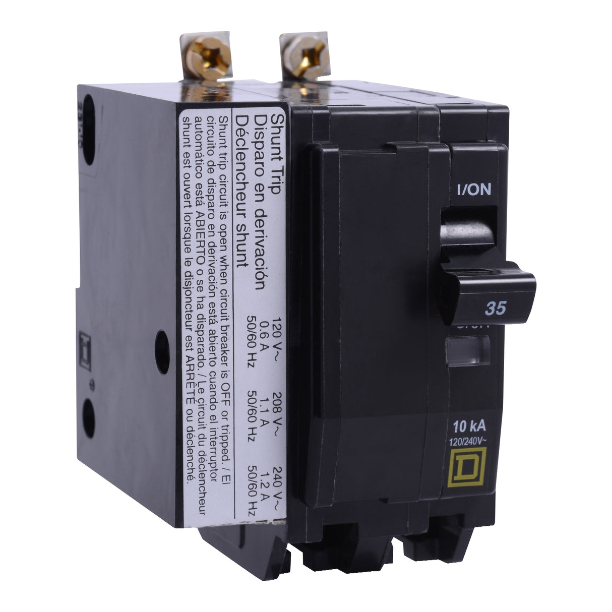 Square D QO 35 Amp, 2 Pole, Bolt-On Circuit Breaker With Shunt Trip