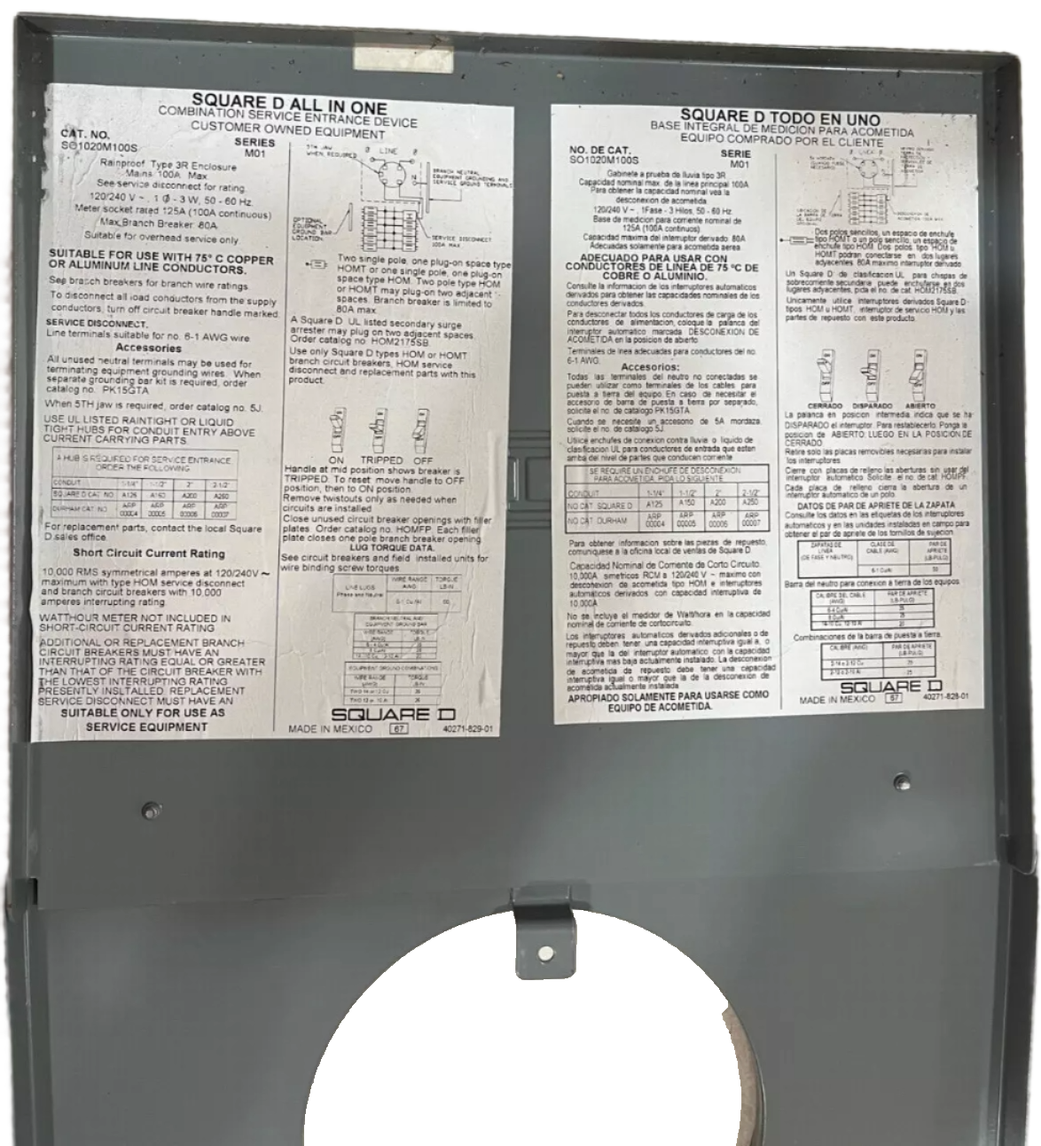 Square D SO1020M100S - Meter Socket Ringed Cover