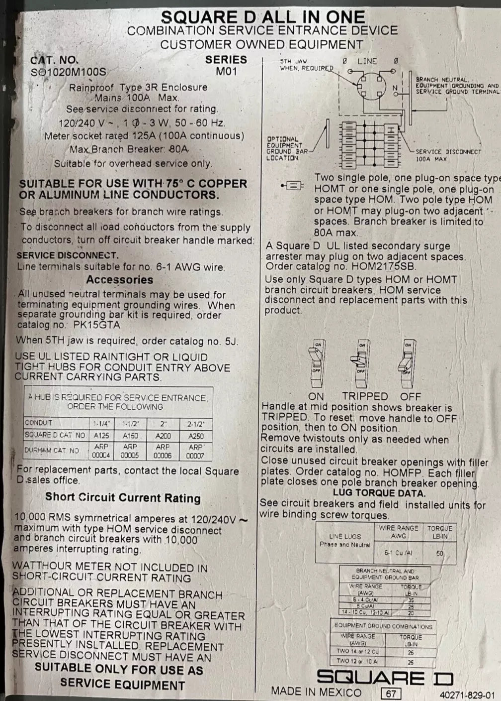 Square D SO1020M100S - Meter Socket Ringed Cover