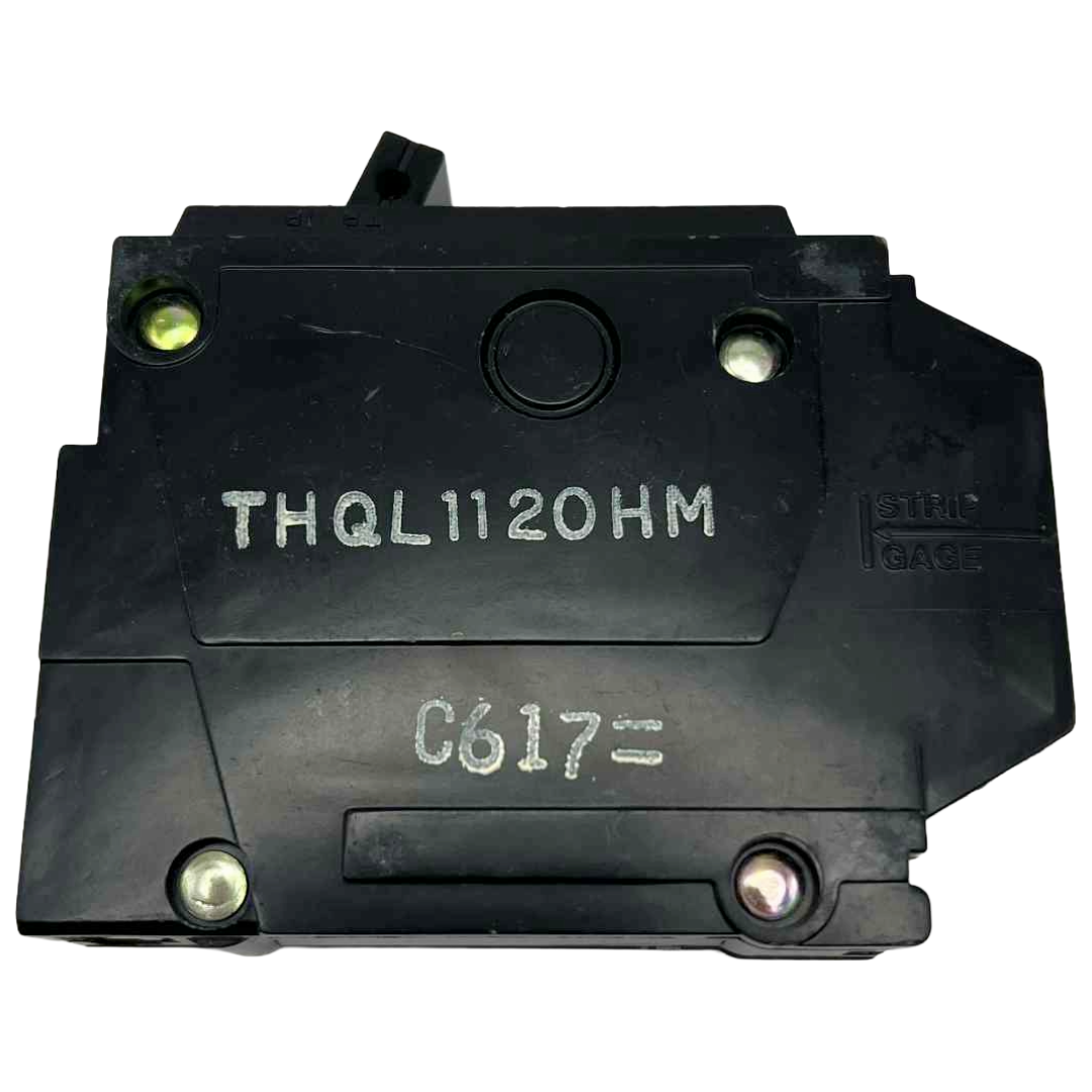 Black electronic component with 'THQL1120HM' on a white background