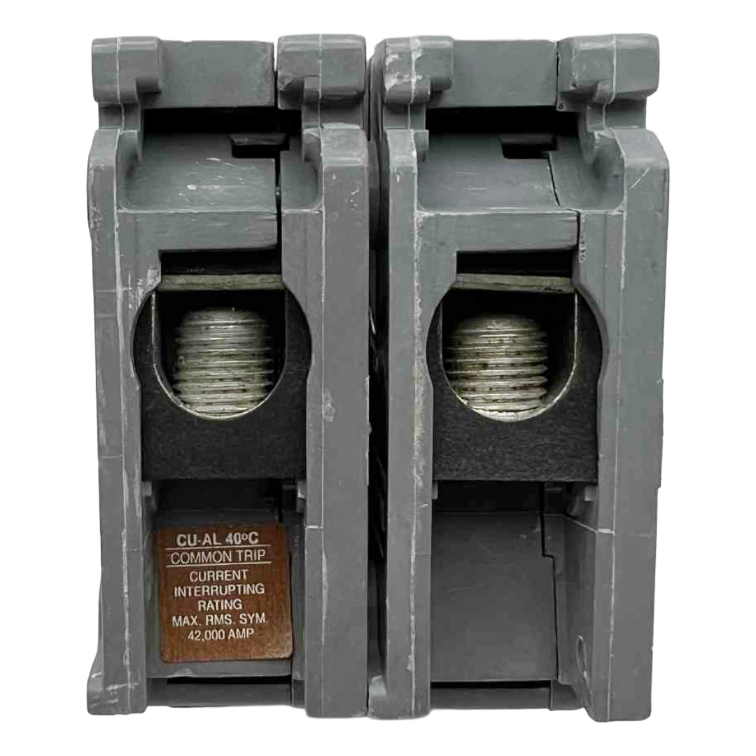 Circuit breaker on a white background