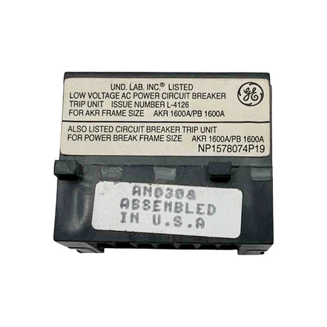 Electrical component with specifications on a white background