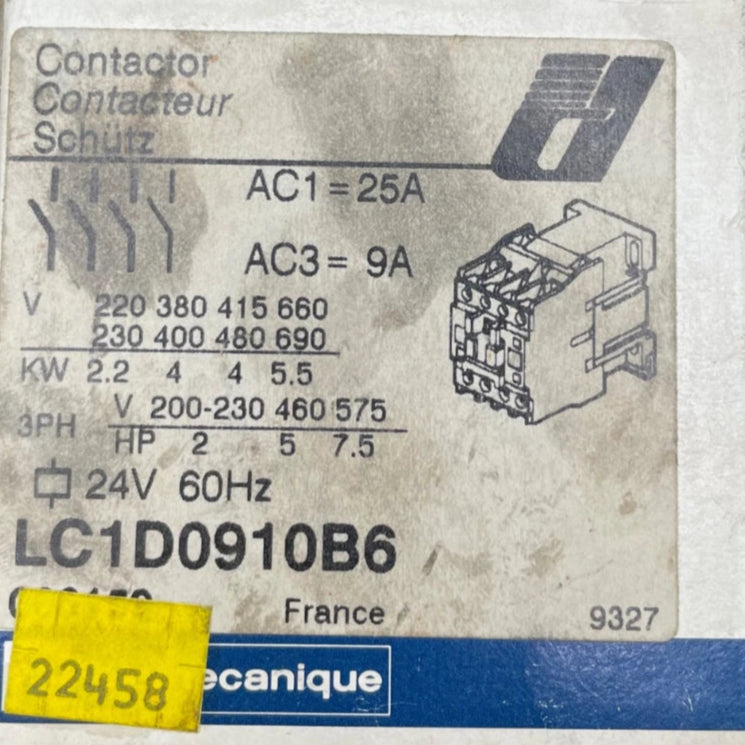 Telemecanique 9 Amp Contactor