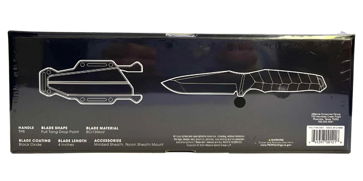 True Fixed Blade Knife with Molded Sheath