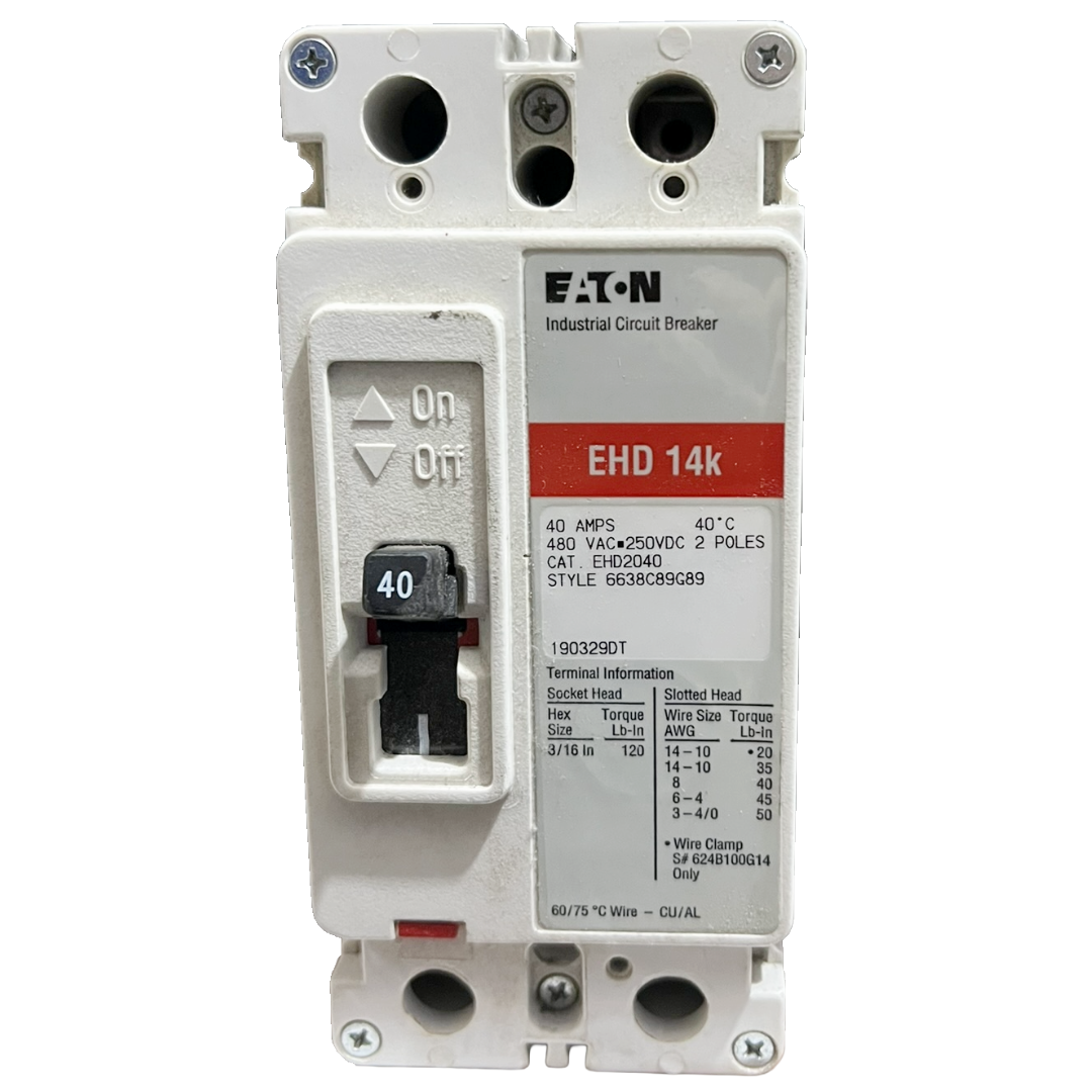 Eaton EHD 2 Pole, 40 Amp Circuit Breaker