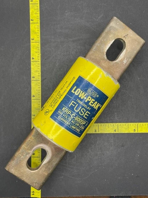 KRPC800SP, 800 Amp Fuse, 600 VAC, Low Peak Buss Time Delay