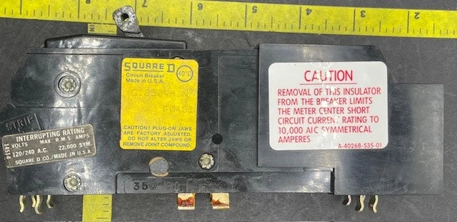 Share Q1250VHIN, Square D Circuit Breaker, 50 Amp, 1 phase, Plug In, 22KAIC