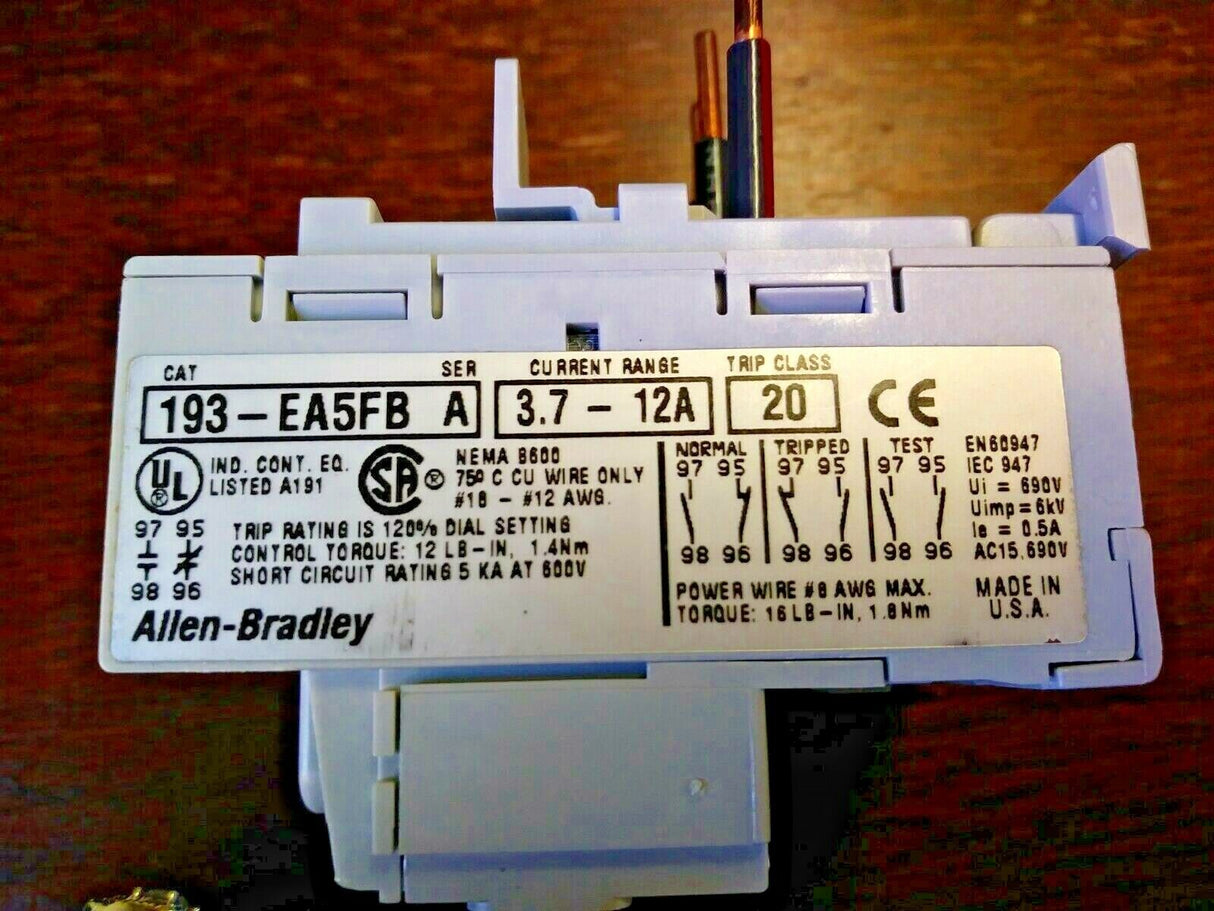 Allen-Bradley 193EA5FB - Overload Relay