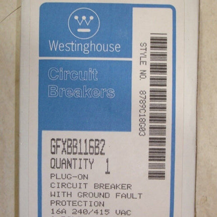 Westinghouse GFXBB116B2 - 16 Amp GFI Circuit Breaker