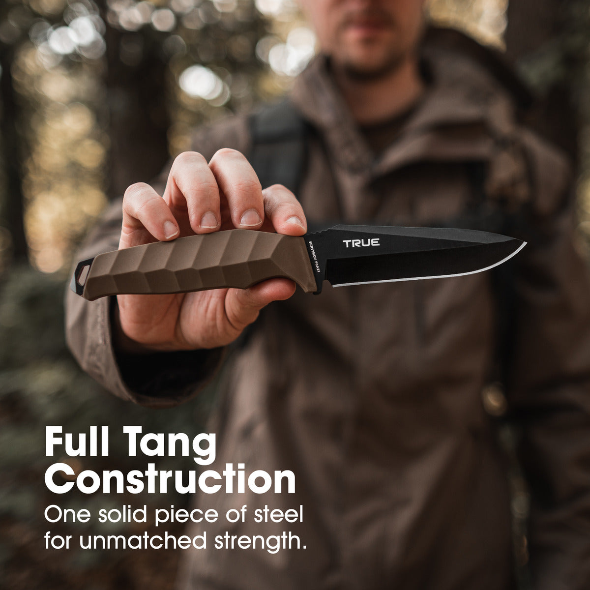 True Fixed Blade Knife with Molded Sheath