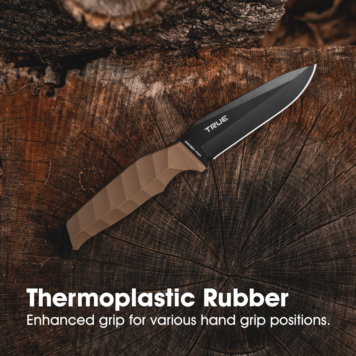 True Fixed Blade Knife with Molded Sheath