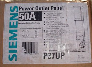 Siemens P37UP - RV Site Power Outlet Pedestal 30 Amp and 20 Amp GFI Receptacle