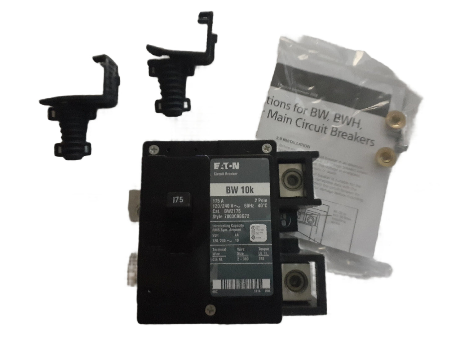 Eaton BW 2 Pole, 175 Amp Bolt-On Main Circuit Breaker