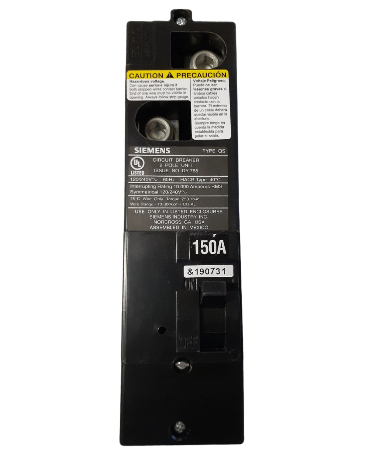 Siemens QS 2 Pole, 150 Amp Circuit Breaker