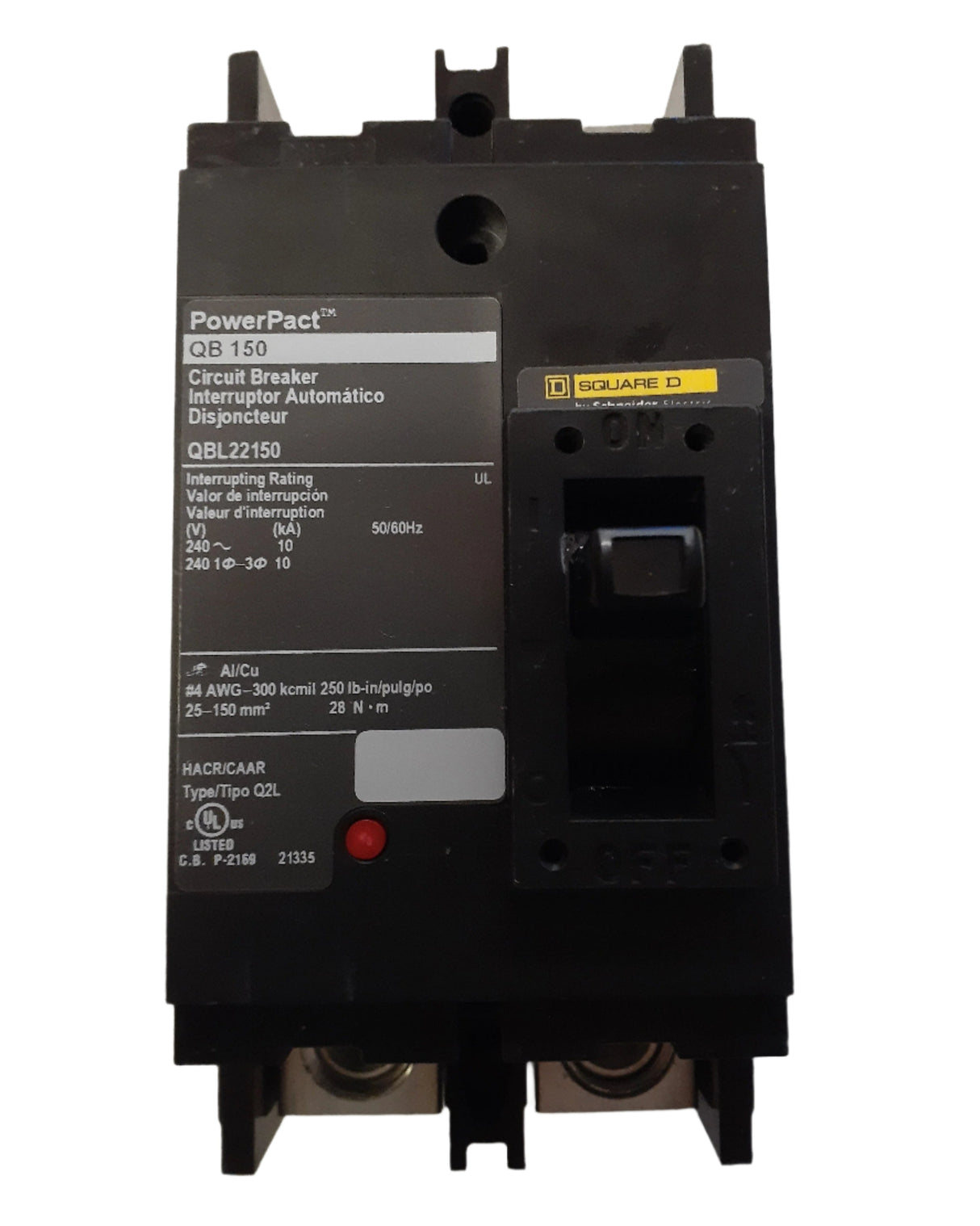 Square D QBL 150 Amp, 2 Pole PowerPact Circuit Breaker
