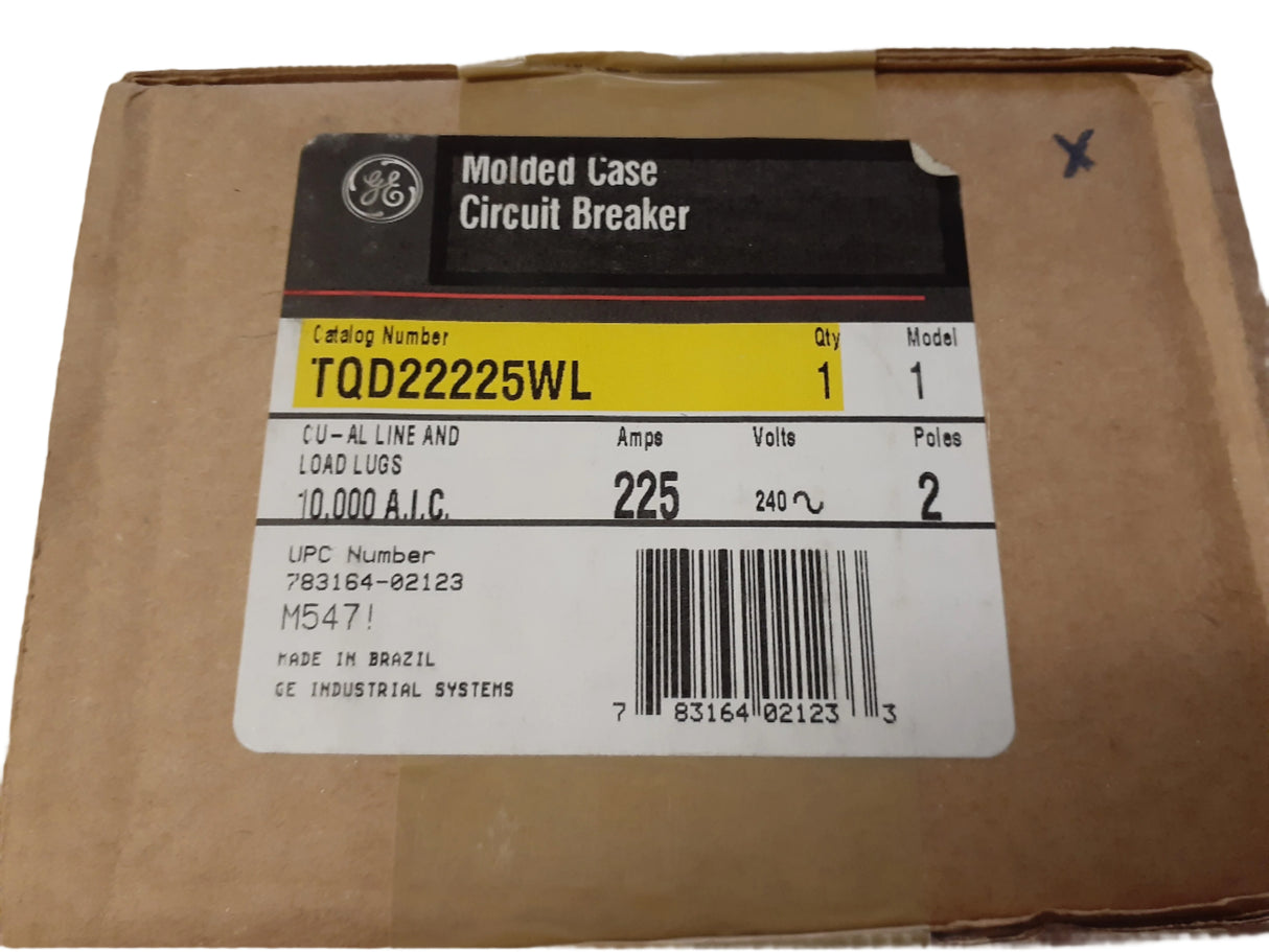 GE TQD22225WL - 225 Amp Main Circuit Breaker