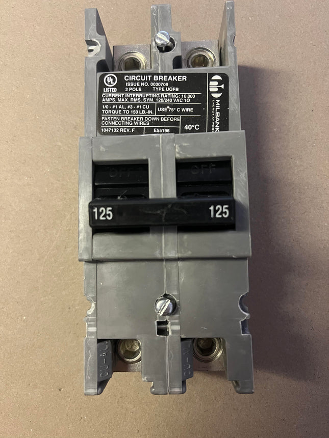 Milbank UQFB125 - 125 Amp Bolt-On Circuit Breaker