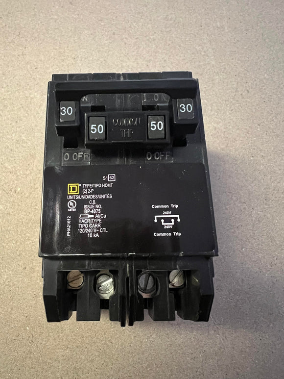 Square D HOMT230250 - 30/50 Amp Quad Circuit Breaker
