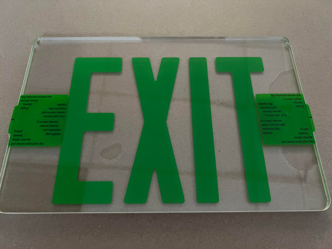 Rotatable LED Edge-Lit Green EXIT Sign