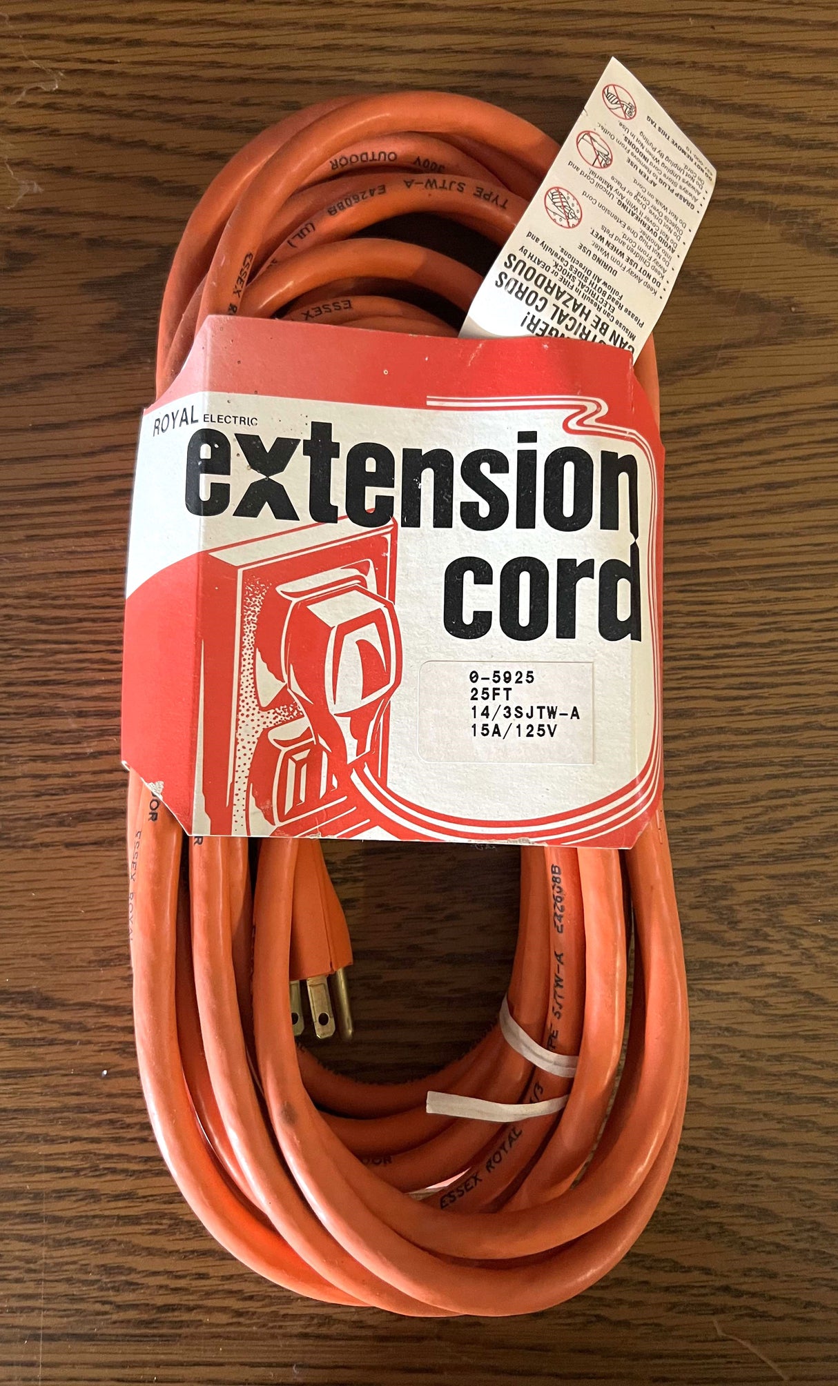 Royal Electric 25' Extension Cord