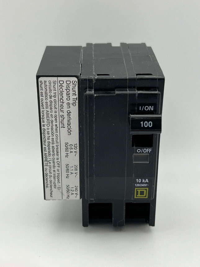 Square D QO21001021 - 100 Amp Circuit Breaker With Shunt Trip