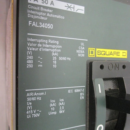 Square D FAL34050 - 50 Amp Feed-Thru Circuit Breaker