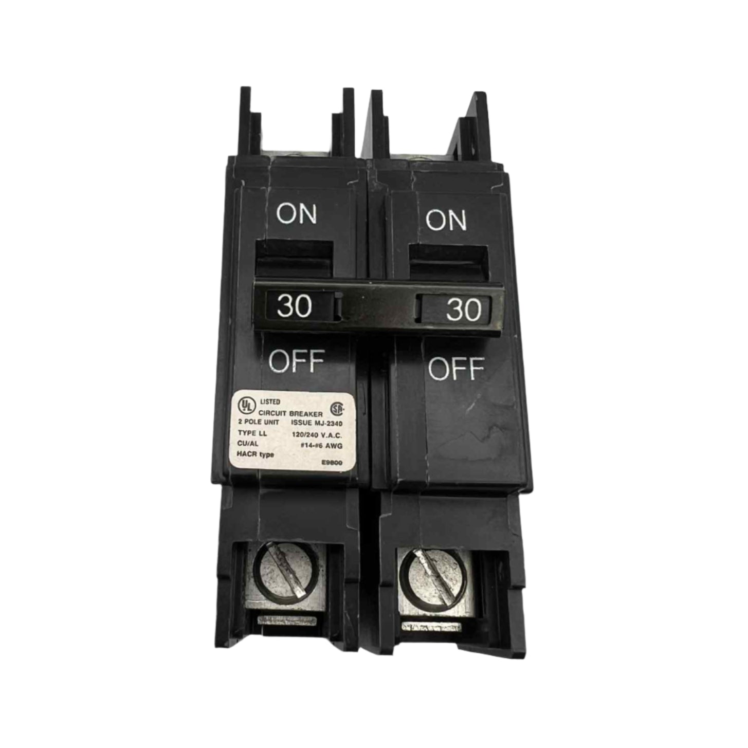 American Type LL 30 Amp, 2 Pole Circuit Breaker