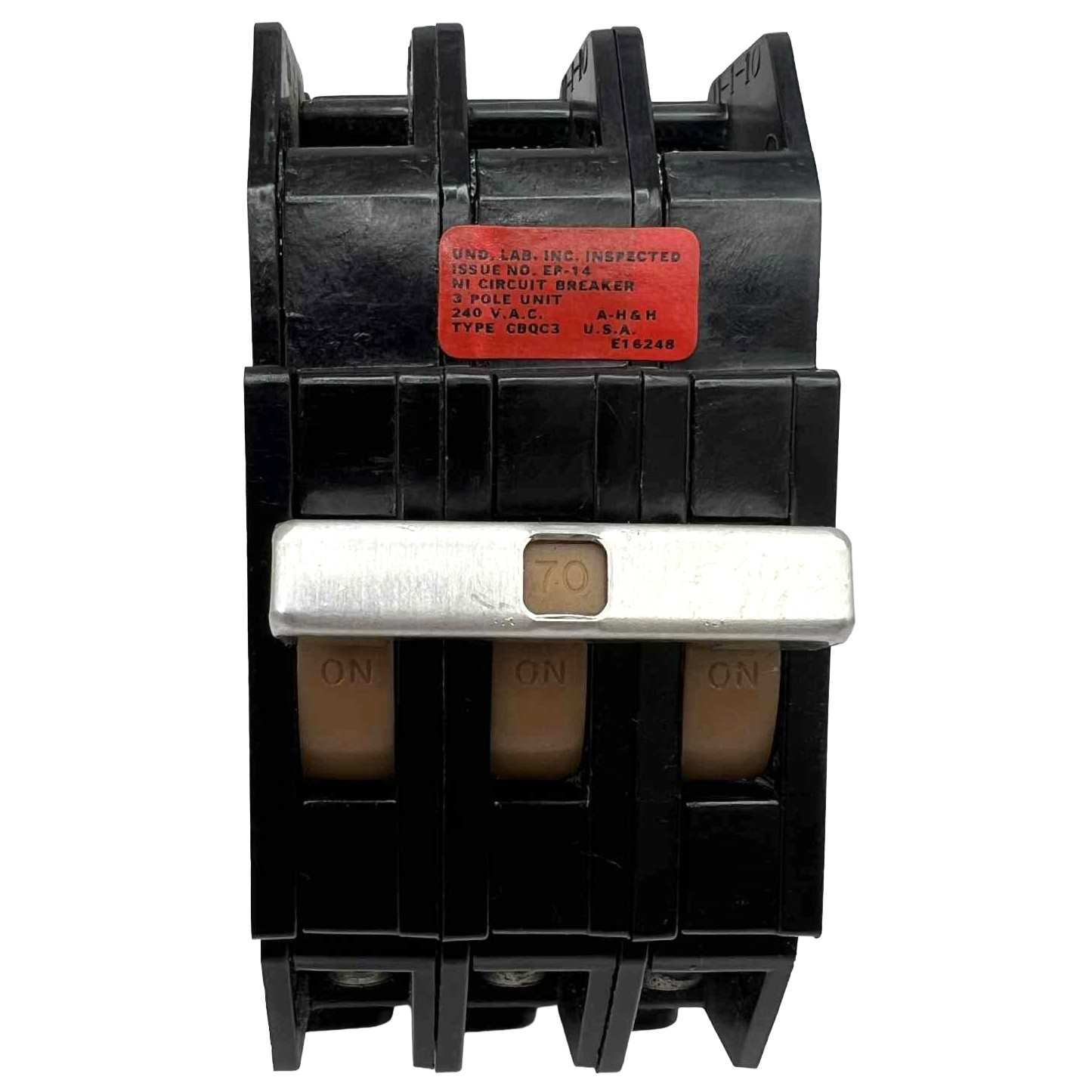 Arrow-Hart CBQC 70 Amp, 3 Pole Circuit Breaker