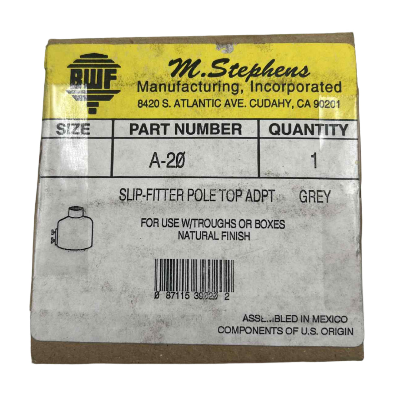 BWF Slip-Fitter Pole Top Adapter