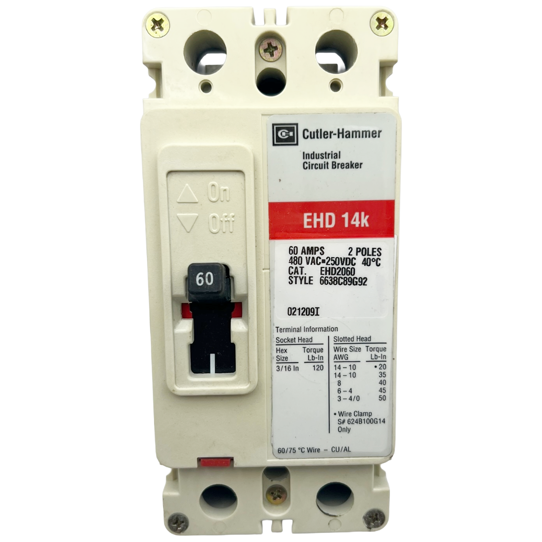 Cutler-Hammer industrial circuit breaker on a white background
