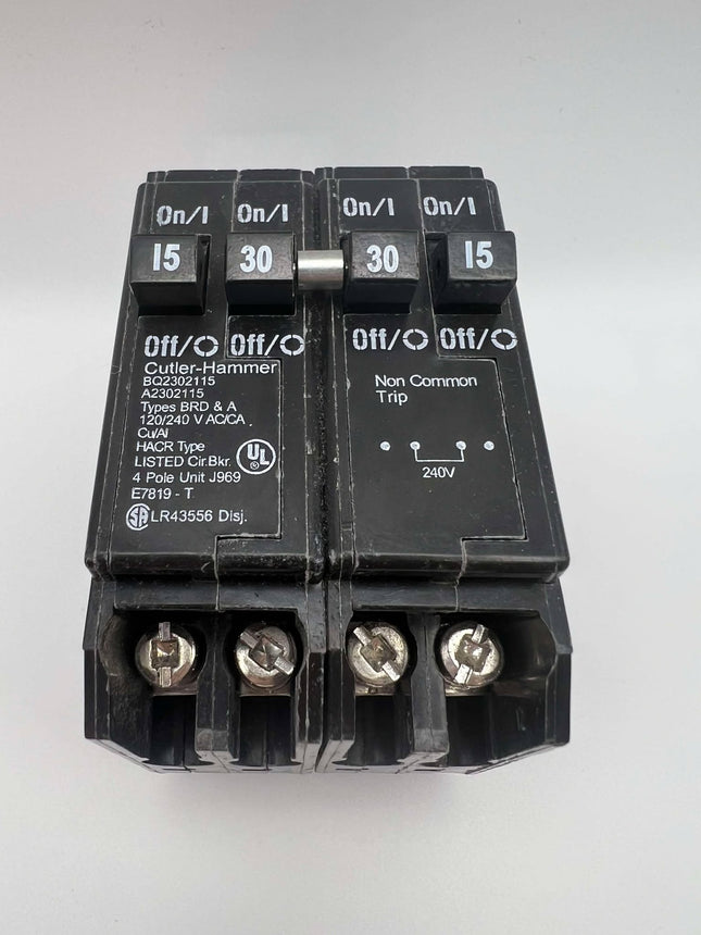 Eaton BQ2302115 - 15/30 Amp Quad Circuit Breaker