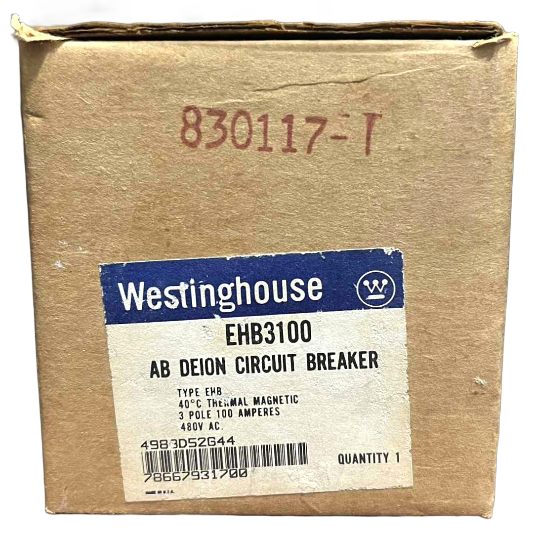 Eaton EHB 100 Amp, 3 Pole Bolt-On Circuit Breaker