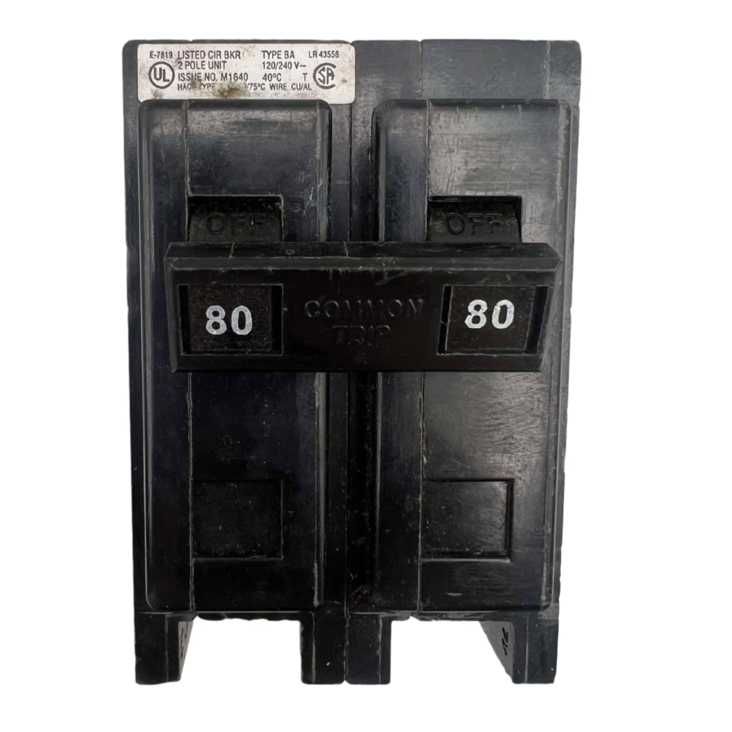 Eaton BAB 80 Amp Bolt-On Circuit Breaker