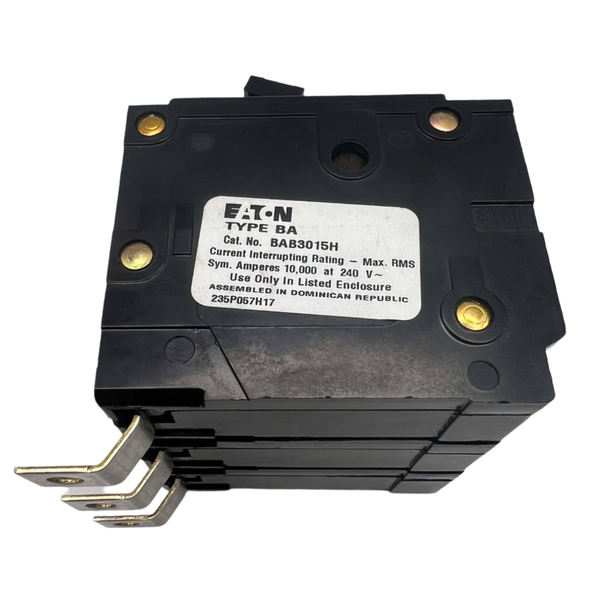 Eaton BAB3015H - 15 Amp, 3 Pole Bolt-On Circuit Breaker