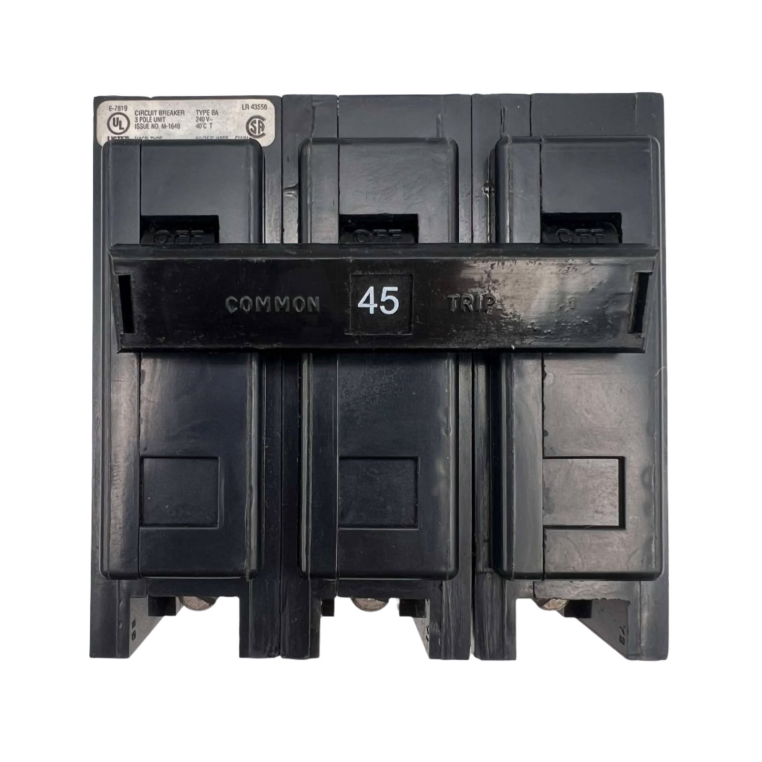 Eaton BAB 45 Amp, 3 Pole Bolt-On Circuit Breaker