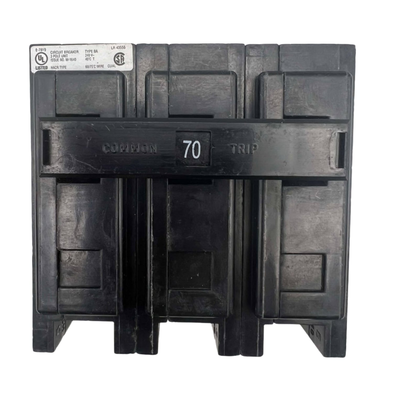 Eaton BAB 70 Amp, 3 Pole Bolt-On Circuit Breaker