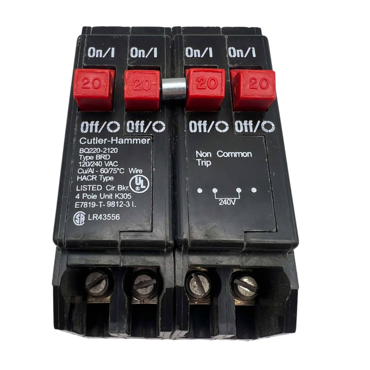 Eaton BQ2202120 - 20 Amp Quadplex Circuit Breaker
