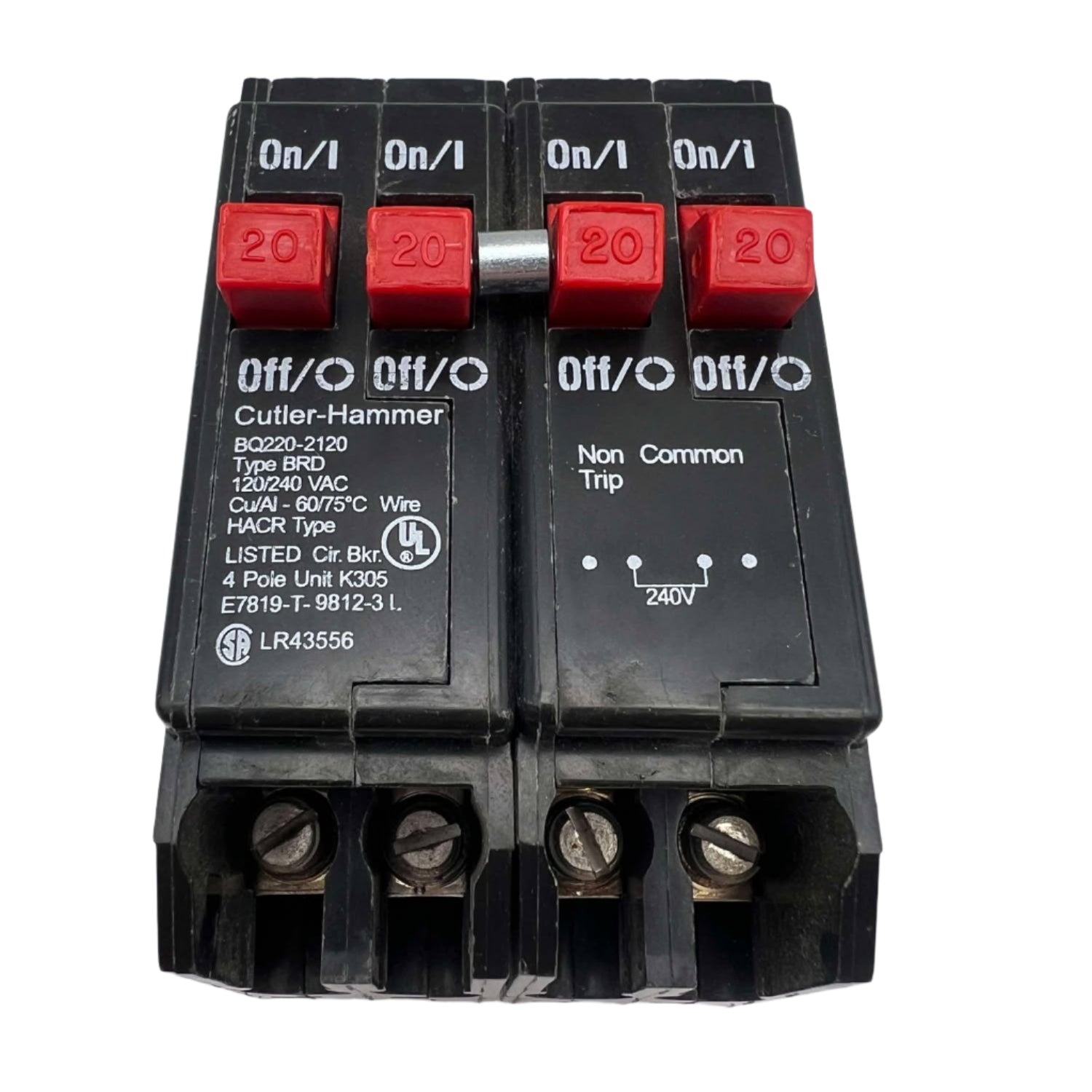 Eaton BQ 20 Amp Quadplex Circuit Breaker
